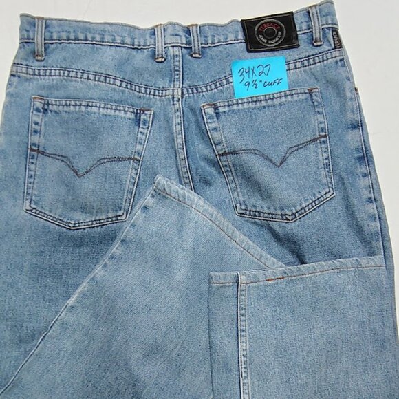 34X27 VERSACE LIGHT BLUE DENIM JEANS - Picture 1 of 4